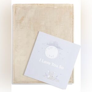 Demdaco Cream Baby Blanket & Story Book Gift Set